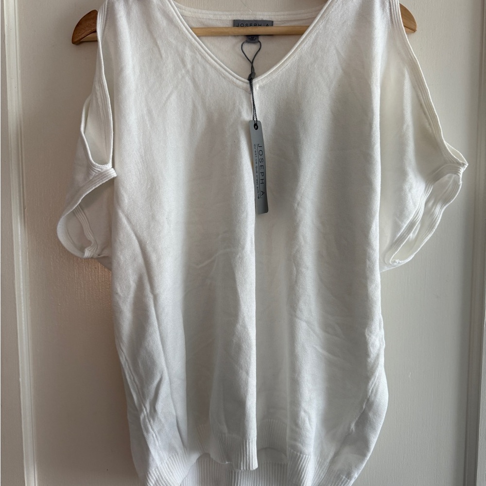 Joseph White V-Neck Blouse